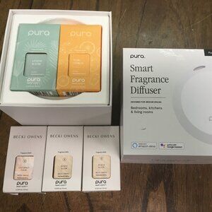 NEW Pura 4 Smart Fragrance Diffuser + 5 Refills - Becki Owens Beach Glow